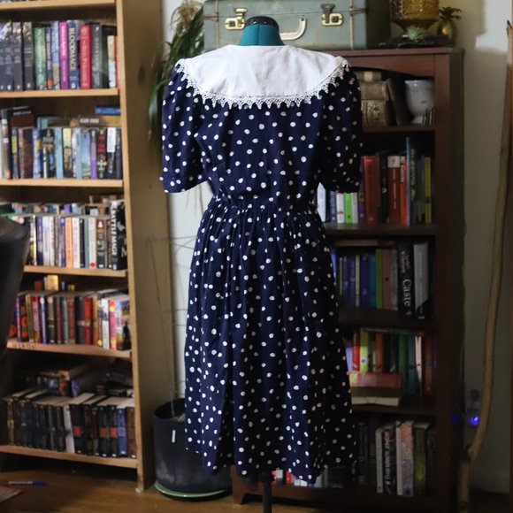 Vintage Tina Barre | Polka Dot dress 80s vintage - Picture 9 of 9